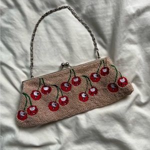 Beaded cherry bag